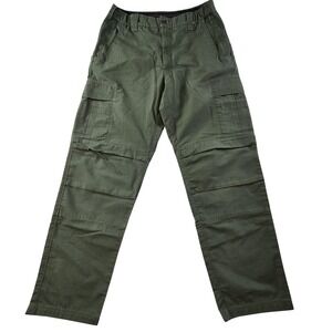 Vertx Pants Mens 34x32 Green Cargo Straight Canvas Polyester Cotton Pockets